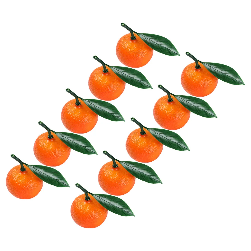 Mandarin Oranges Fruit Model Prop 10 Pcs Fake Artificial Models Fruits Foam Decor Faux Simulation artificial plants artificial fruits and vegetables