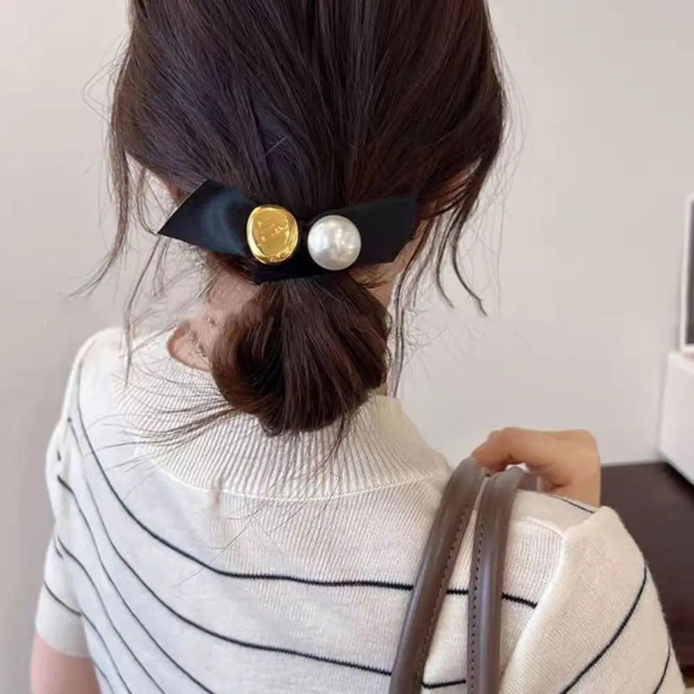 

Hair Scrunchies Bow Hair Rope Retro Ponytail Holder High Elastic Korean Hair Tie Rubber Band Retro Hair Tie