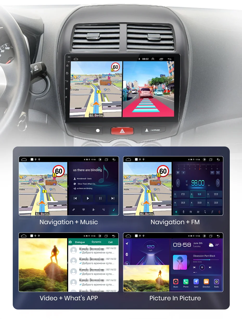 Junsun V1 Pro 8g+128g For Mitsubishi Asx 1 2010 2016 Car Radio Car