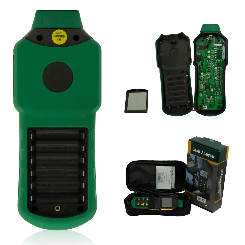 MASTECH MS5908A/MS5908C AC100-240V LCD Circuit Breaker Analyzer RCD Tester With Voltage GFCI Meter Mastech Socket Tester 5