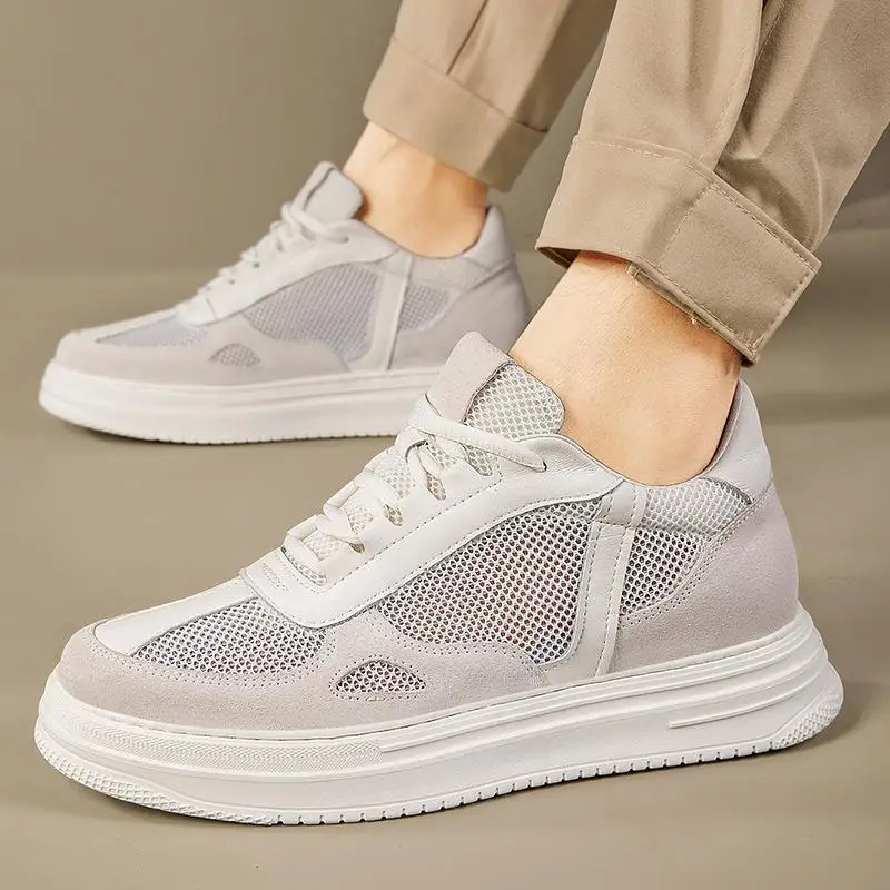 Men Elevator Shoes Height Breathable Sneakers Shoes Men's 6cm Sports Casual Shoes Invisible Inner Heightening Shoes for Men 6cm