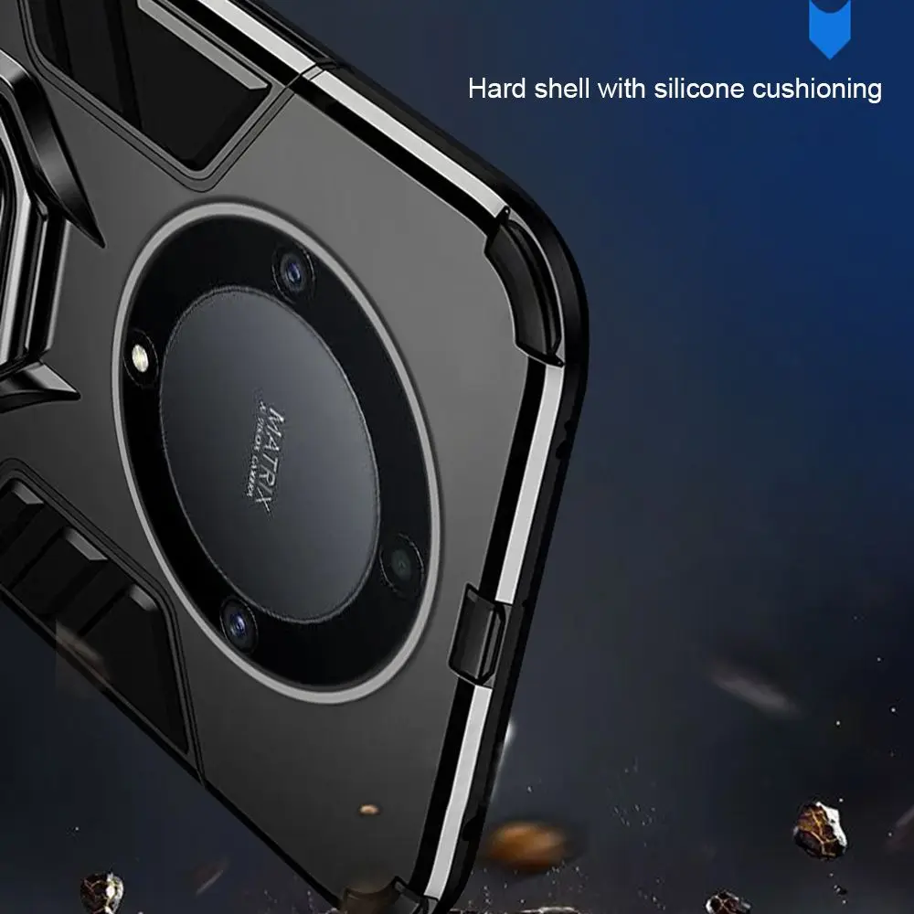 Durable Car Magnetic Ring Stand Armor Case – Shockproof Silicone Cover