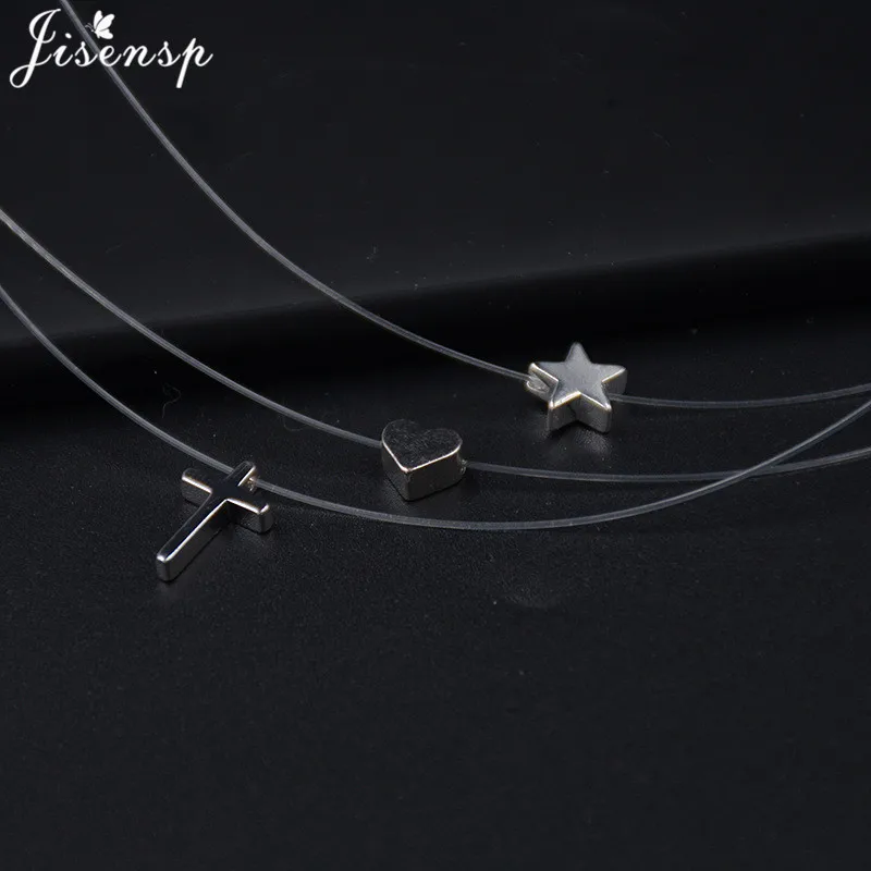 2025 Women Fashion Transparent pearl thread women's invisible necklace_voghion.com