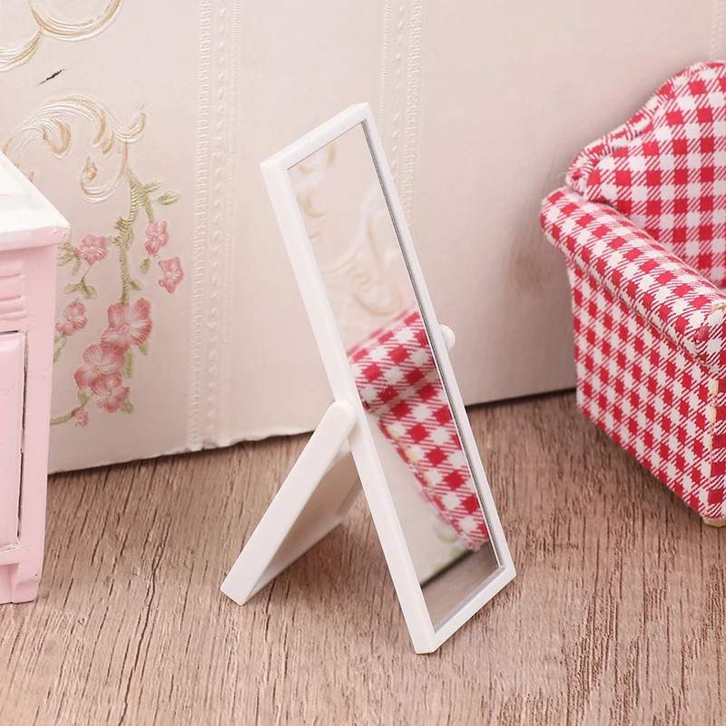 1:12 Dollhouse Miniature Simulation Full Length Mirror Model Furniture Accessories For Dolls House Decoration Kids Toys 3
