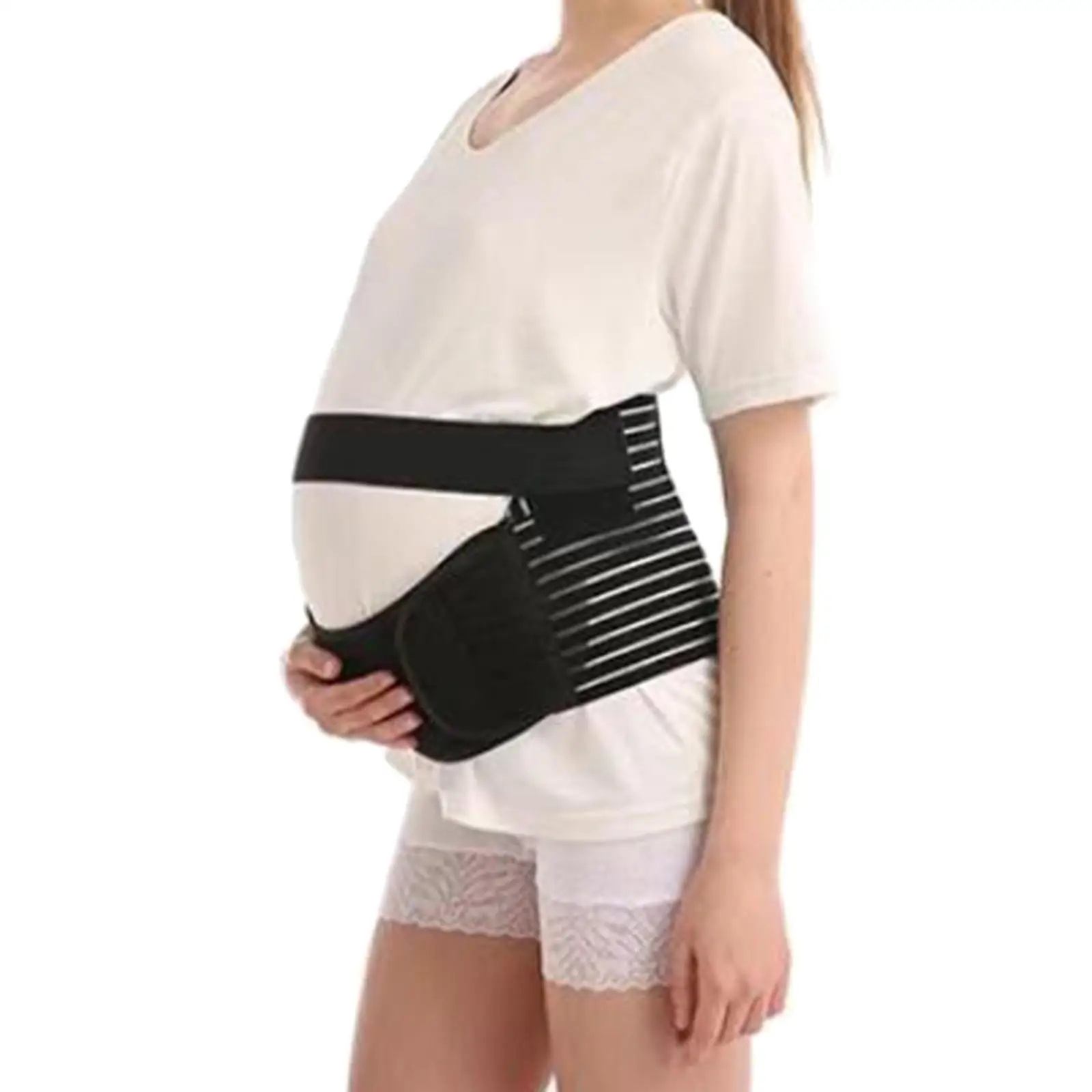 

3 in 1 Pregnancy Supporting Band Belly Brace Black, Outdoor Activities Elastic