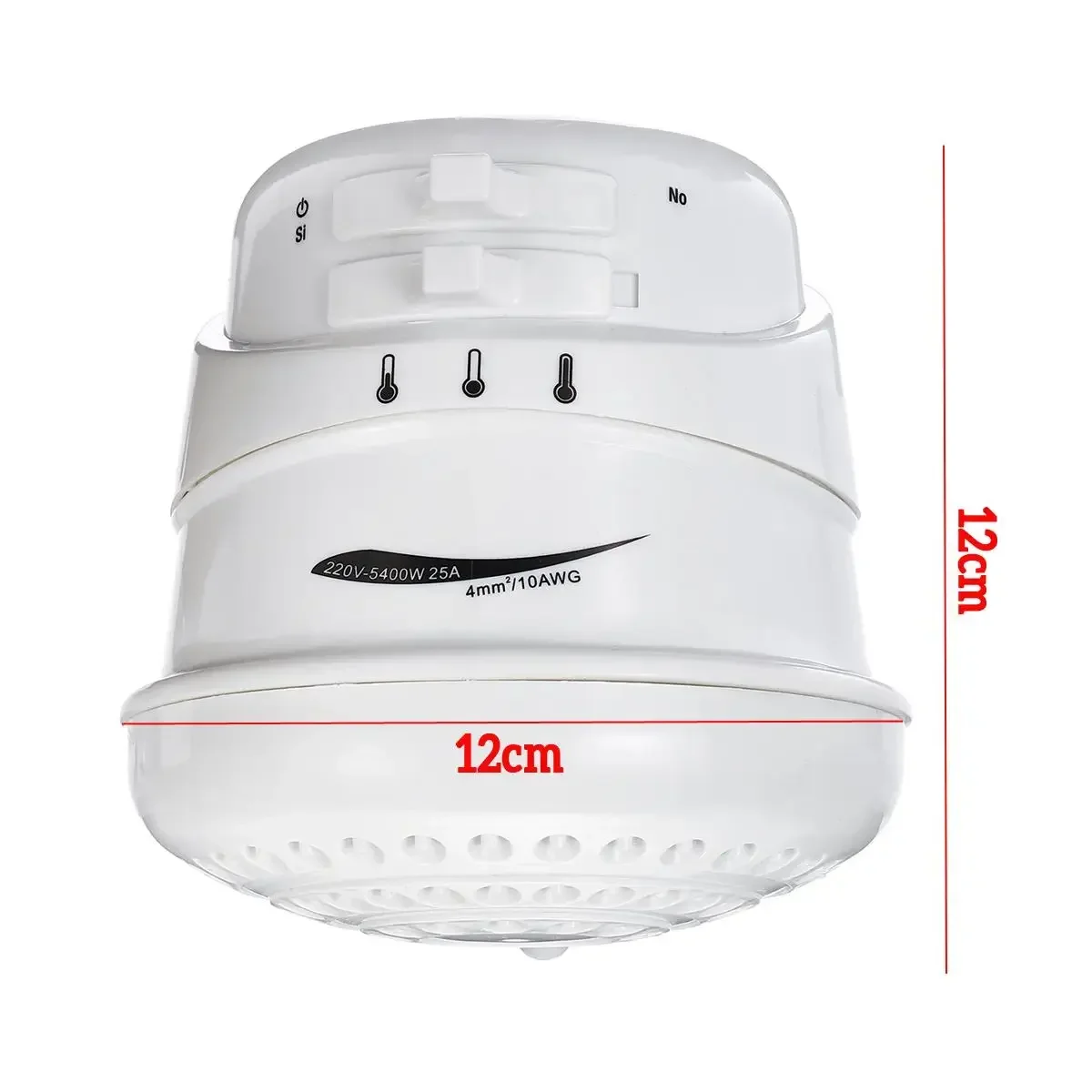 2m Hose 5400W Electric Shower Head Tankless Instant Hot Water Heater 3 Temperature Adjustable Portable Calorifier 110V/220V electric water heater