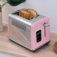 Toaster PC touch screen stainless steel 2 slices six speeds home automatic small toaster breakfast toast 2