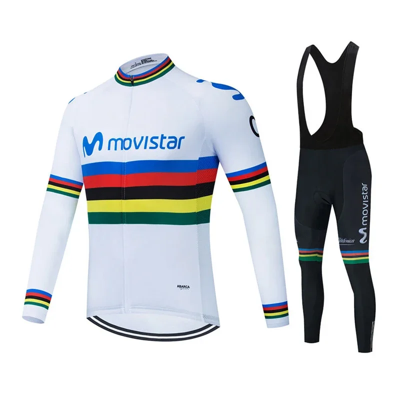 Movistar Breathable Ropa Ciclismo Hombre 2025 Team Triathlon Cycling Jersey Set MTB Long Sleeve Bicycle Bib Pants Set Bike Wear 6