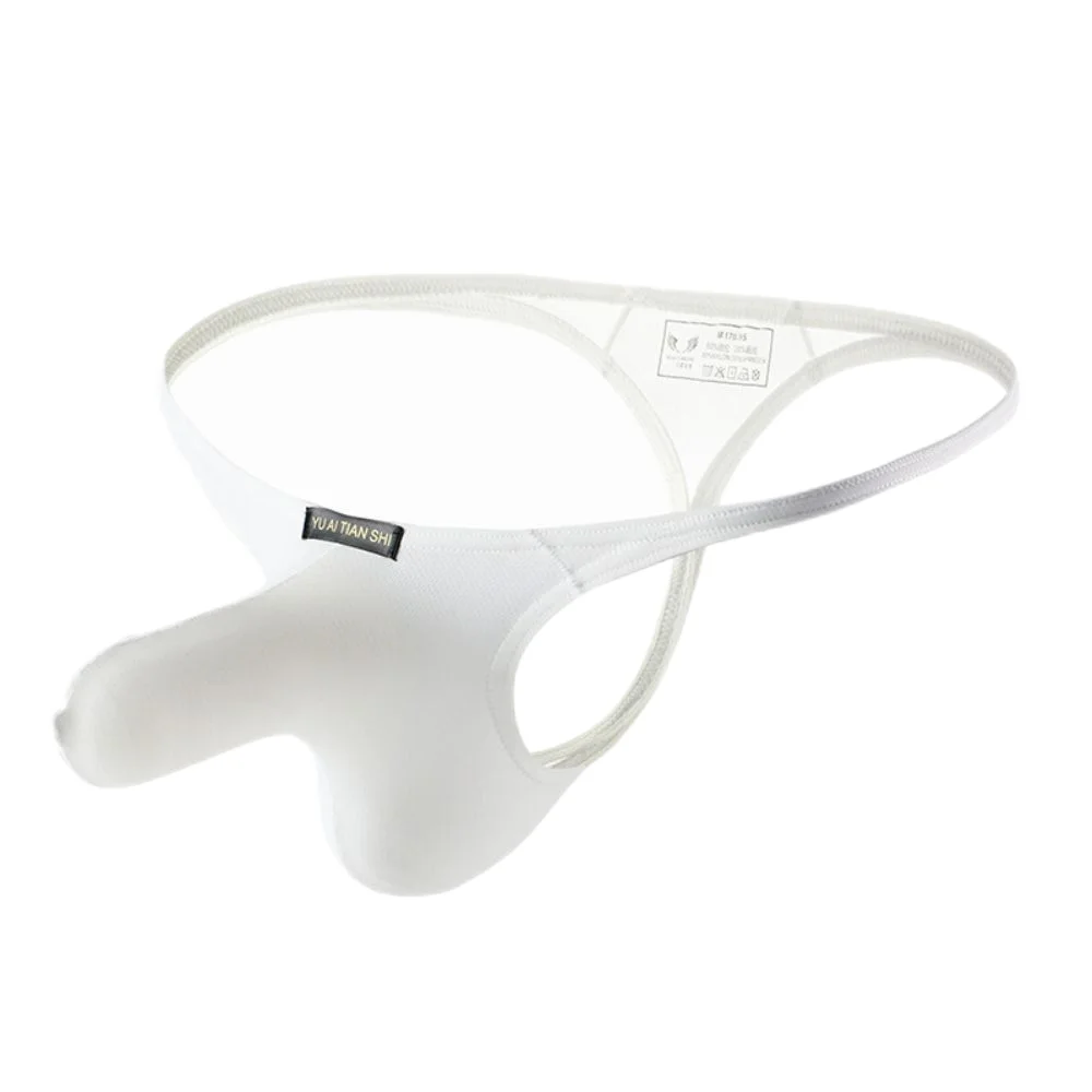 

Men Underwear G-Strig Elephant Nose T-Pants Thong Panties Low Rise Breathable Ice Silk Short Underpants Ultra-thin Lingerie