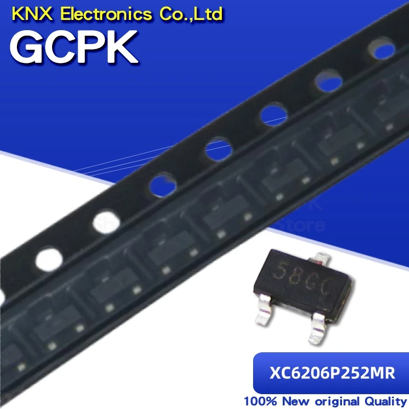 

100 шт., 100% оригинальный новый SOT23 XC6206P252MR 6206P252 SOT-23 XC6206P252 252MR