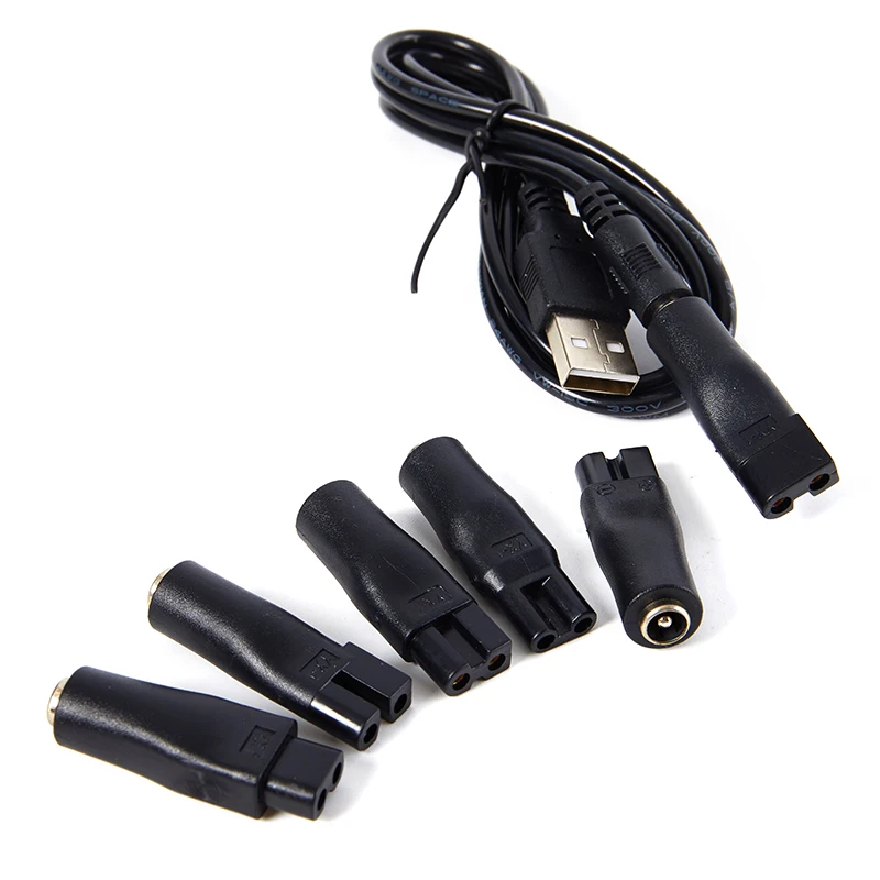 

5V USB Charger Cord Replacement, USB Adapter Charger Cable DC Converter For Shaver Hair Clipper DC5.5* 2.1mm Power Supply 1 Set