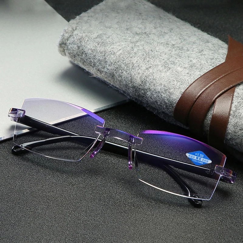Eyewear Sapphire High Hardness Anti-Blue Progressive Far And Near Dual-Use Reading Glasses For Men Women Blue Anti Light Glasses - Image 5