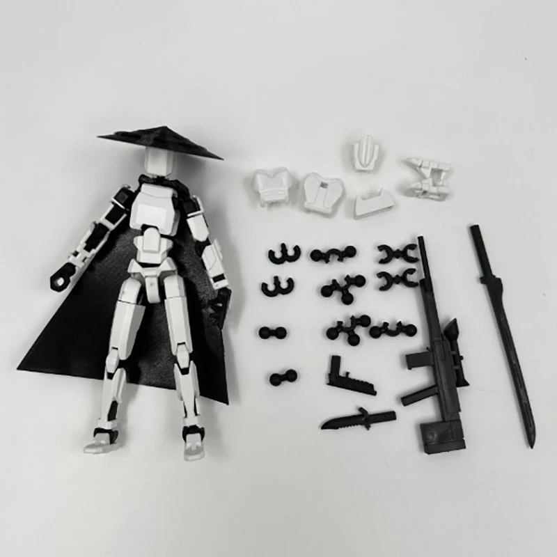 T13 Action Figure Assemble Toy Set - 13 3D Printed, Multi-jointed & Movable Pieces for Kids' Gaming - 3