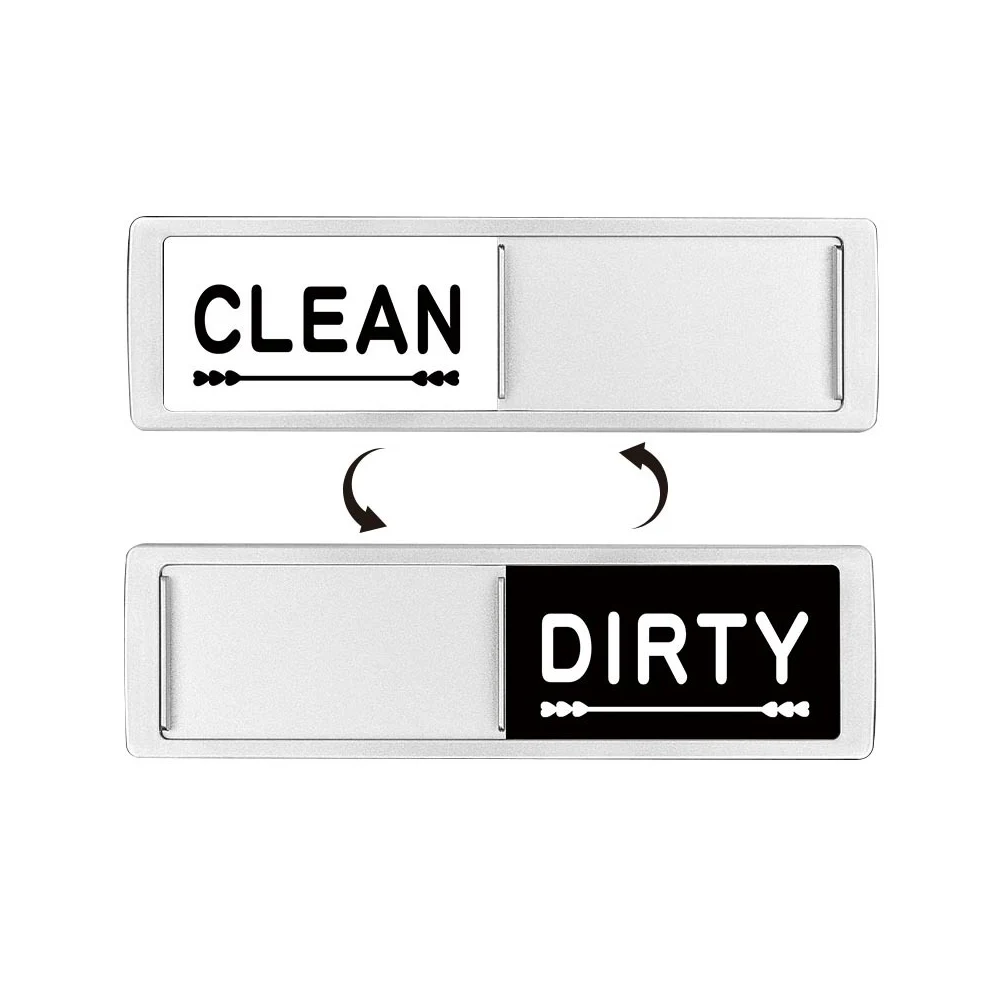 

Dishwasher Clean Dirty Sign Strong Magnetic Dishwasher Magnet Non-Scratch Simple Sliding Dishwasher Indicator with Double-Sided