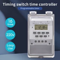 220V AC 30A Time Recycle Per Day ON OFF Digital Timer Switch Programmable Timer Controllor with IP65 Waterproof Box 2