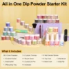 36 Colors Pink Red Blue Glitter Shades Dipping Powder and Dip Liquid Set & Essential Manicure Tools for Women New Year Gift 4