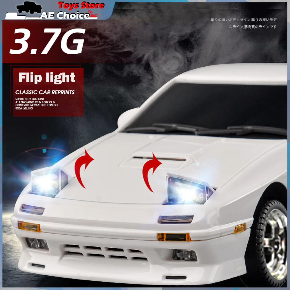 1:18 AE86 Model LD1801 RX-7 FC LD1802 RC Drift Car 1/18 2.4G Remote Control on Road ESP Gyroscope LED Mini RC Racing Car Toys 3