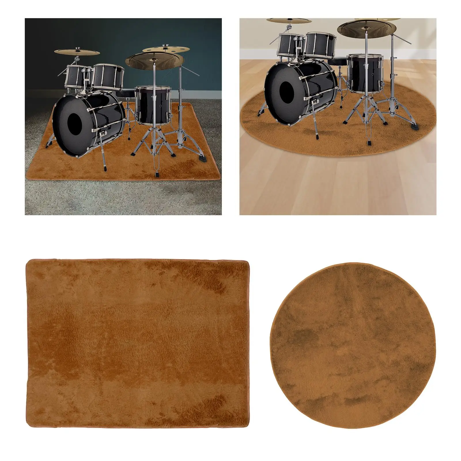 Drum Rug Stable Soft Suede Multipurpose Thick Electrical Drum Carpet for Apartment Music Studio Drummers Gift Jazz Drum Piano