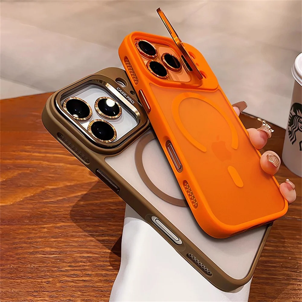 Magnetic Translucent Phone Case with Lens Protection and Heat Dissipation Frame