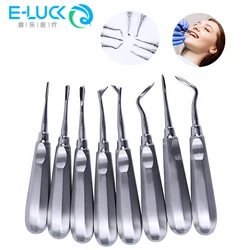 Dental Extraction Elevator Stainless Steel Dentist Tools Straight Curved Root Lifter Dental Lab Instruments