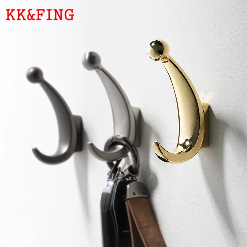 KK & FING-신상품 조명 럭셔리 골드 벽걸이 옷 후크, 아연 합금, 침실, 거실 코트, 로브 후크, 키 행거, 하드웨어