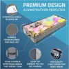 3 Under Bed Storage Containers, Toy Organizers, Underbed Shoes Closet Foldable Storage Bags for Comforter/Clothes, with Handles 4
