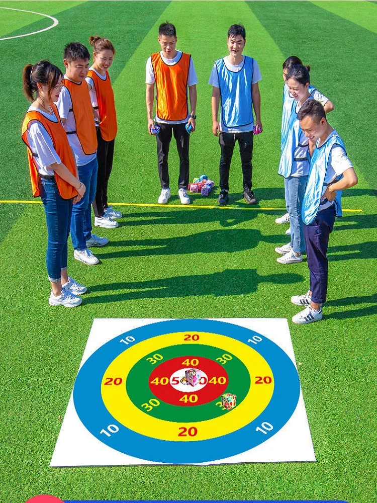 Sandbag Throwing Disc Game Target Throwing Plate Team Parent-child Outdoor Interactive Toy Fun Game Props Kids Team Training Toy 2