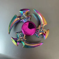 1 Pieces Alloy Finger Spinner Colorful Gyroscope Adult Office Decompression Toys 2