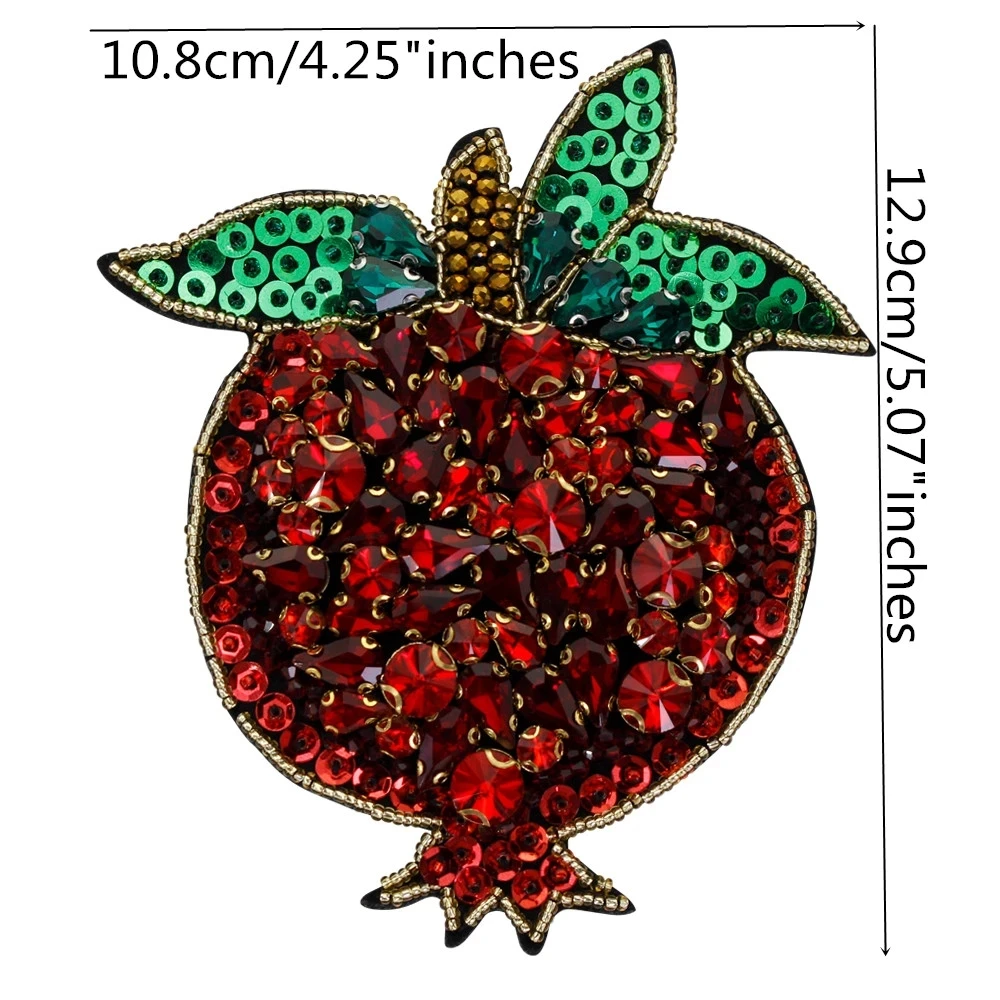 Patch Brodé Pastèque à Paillettes - Dimensions 20x15 Cm - À Coudre Ou à Repasser - Pour Customiser Vêtements, Sacs, Accessoires DIY