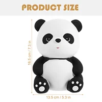 Sitting Panda Shaped Coin Bank Panda Piggy Bank Vinyl Shape Cartoon Coin Bank Unbreakable Money Jar Novelty Box Home Decor Money 2