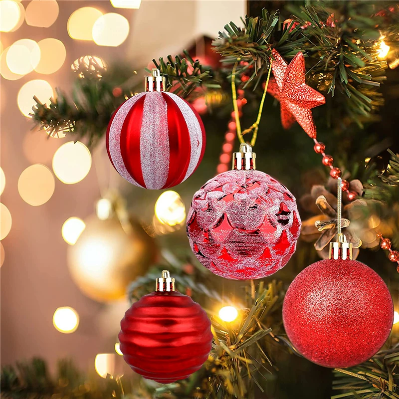 Balls Decorate Christmas Tree Christmas Tree Balls Decoration 12pcs