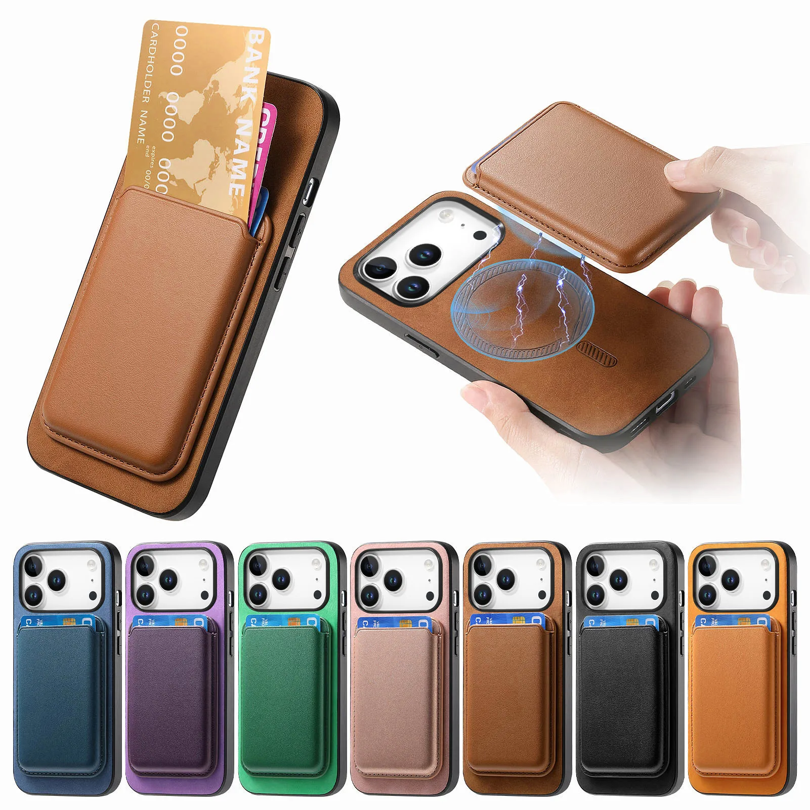iPhone Leather Wallet Case with Detachable Cover 3