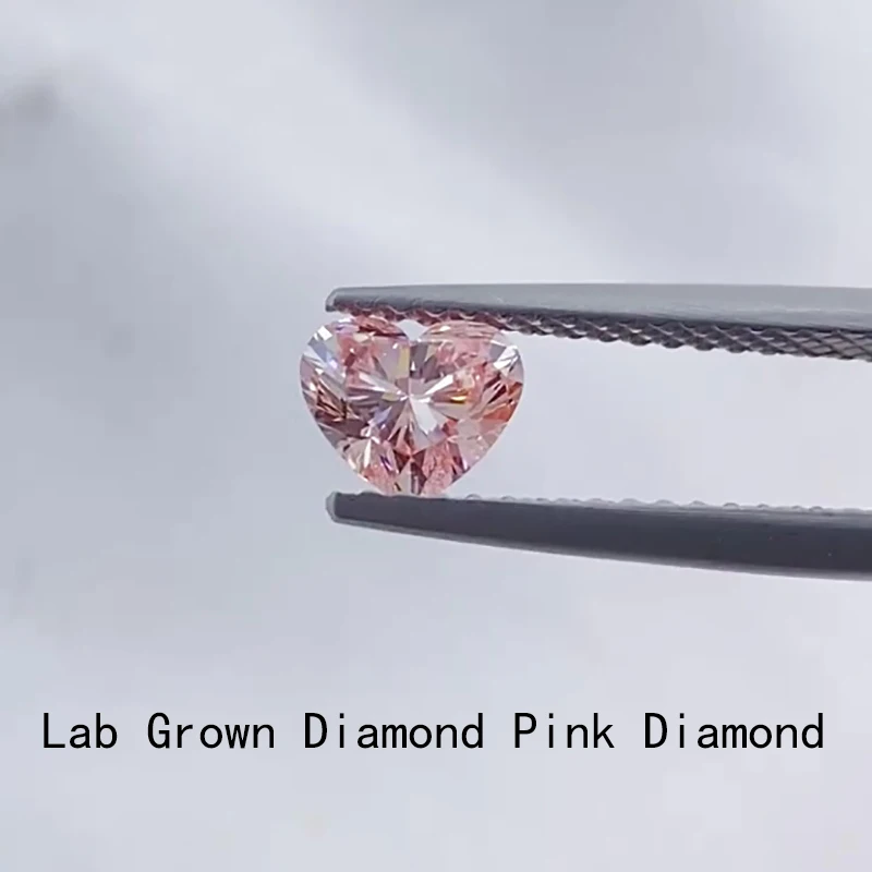 Fancy Light Pink Heart Cut Cvd Lab Grown Diamond Diamante Sciolto Per Anello Di Fidanzamento Con Certificato Igi Diamond