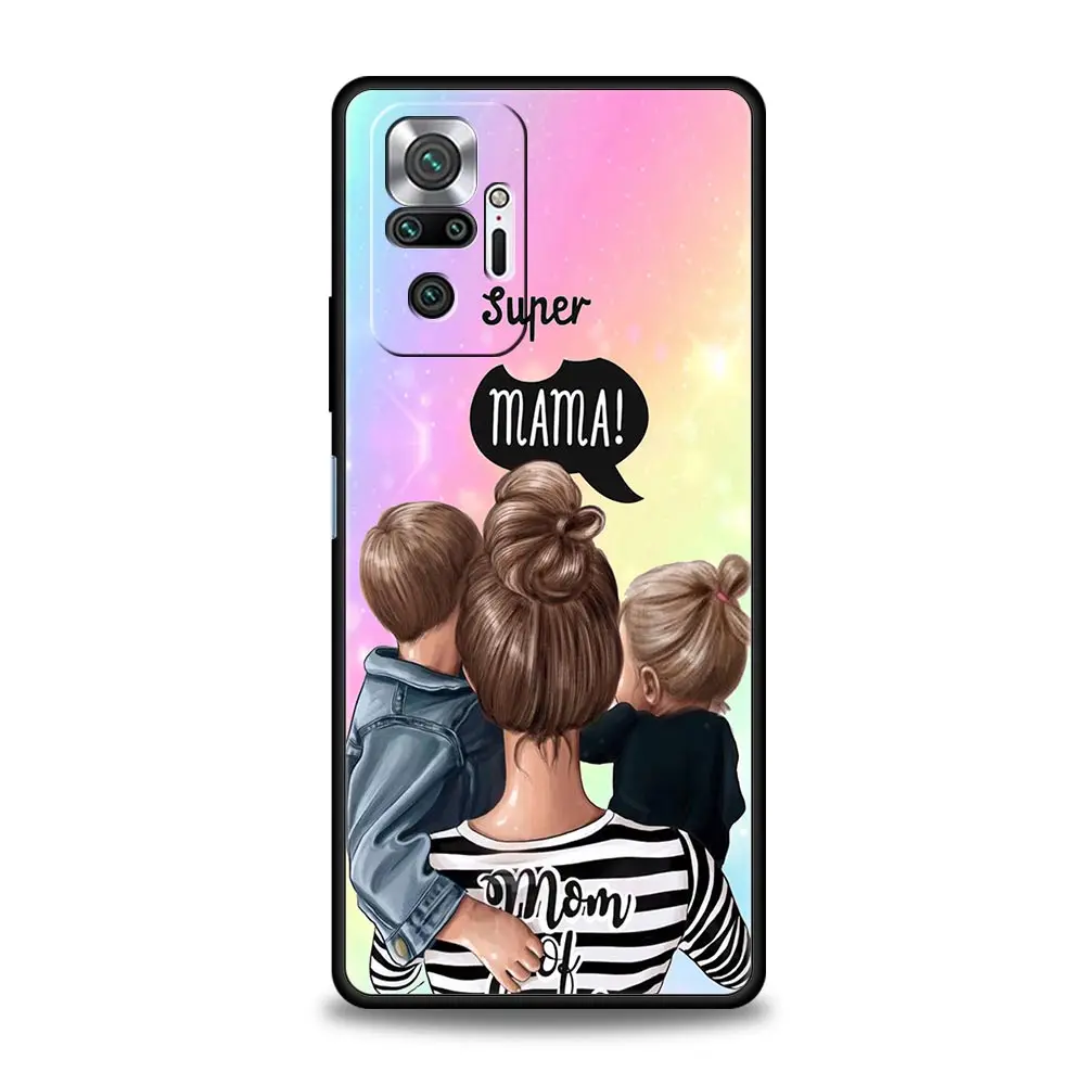 Super Mom Baby-Themed Black Phone Case