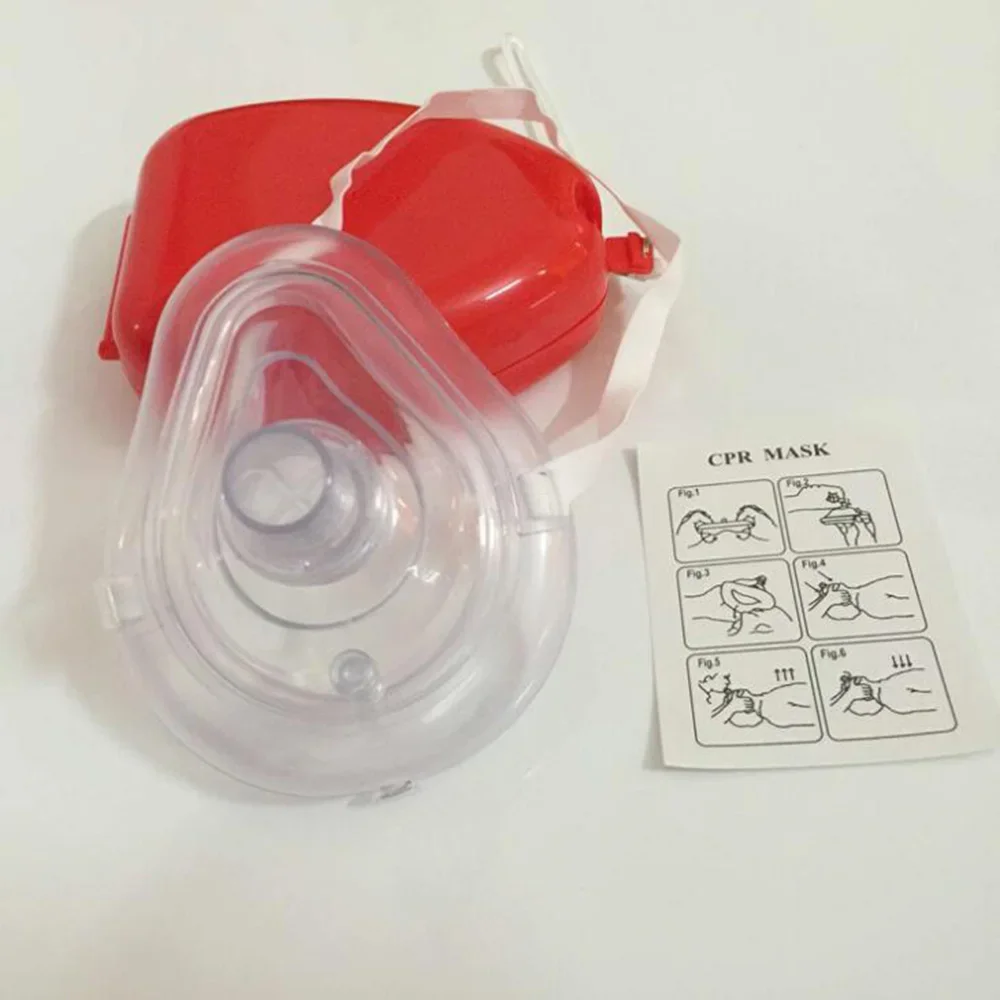 Resuscitator Rescue Emergency First Aid Masks CPR Breathing Mask Mouth Breath One-way Valve Professional First Aid Tools