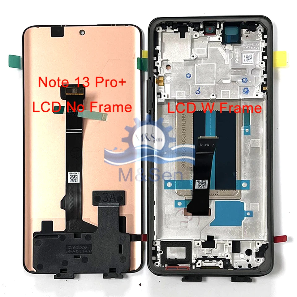 Écran LCD Complet Avec Vitre Tactile Et Châssis Pour Xiaomi Redmi Note 13 Pro Plus 5G – Noir