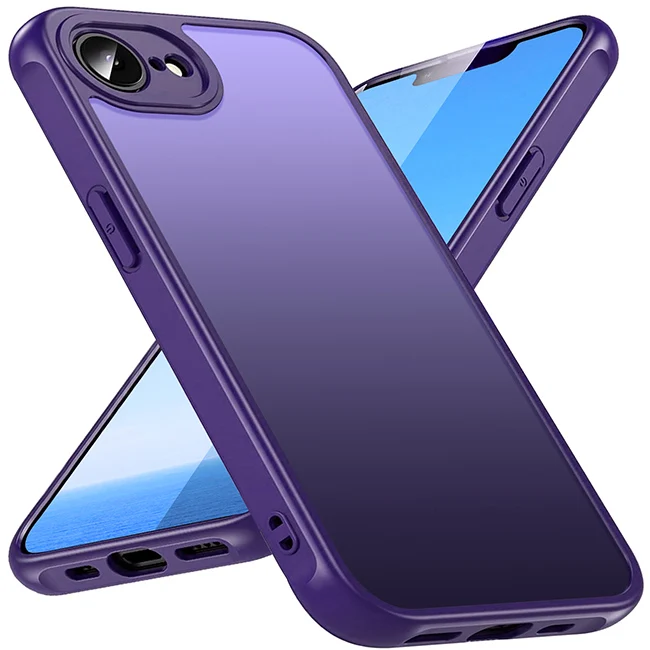 Retro Shockproof Translucent Matte Phone Case with Soft Edges