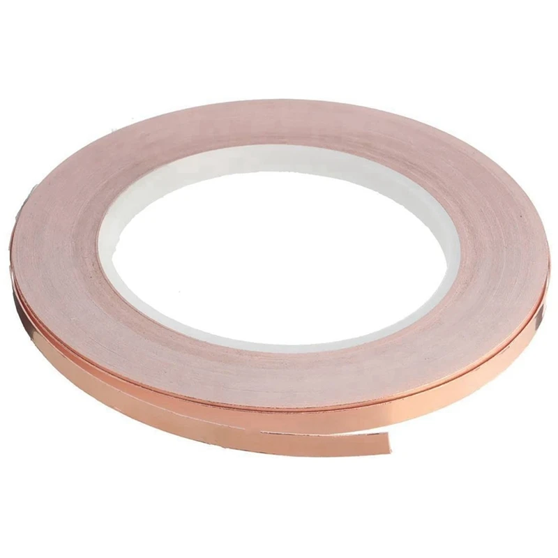 

2X Single-Sided Adhesive Copper Foil Tape Self-Adhesive Shielding Tape Anti-Interference Tape For Guitar (5Mmx20m)