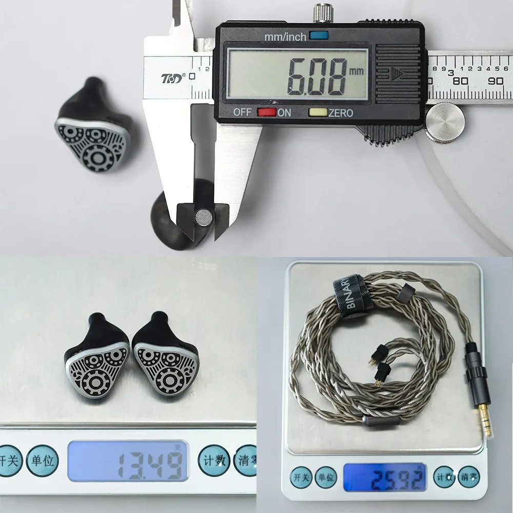 Binary Dynaquattro 4 Dynamic Driver IEMs 3 Specialized DD+1 Passive Diaphragm In-Ear Earphones with 3.5mm+4.4mm Plugs 5