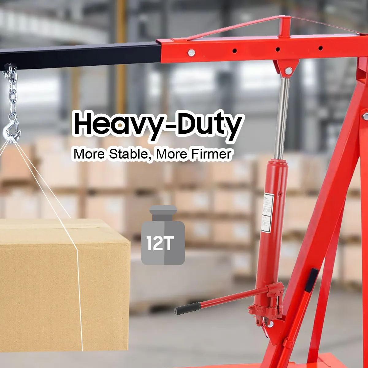 12 Ton Hydraulic Jack Repair Tool Long Ram Manual Replacement 8T Engine Hydraulic Jack Lift Hoist Tool