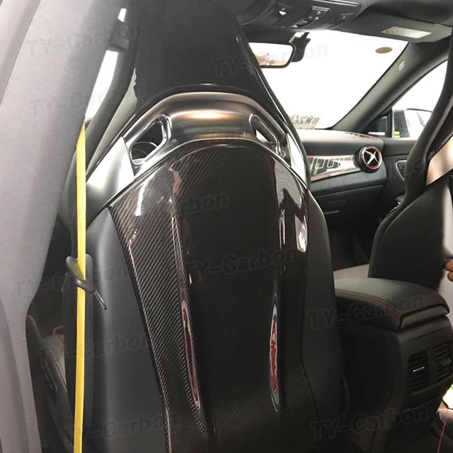 カーボンファイバー カスタム リアシートカバー メルセデスベンツ クラスA W176 W117 X156 2013 2014 2015 2016 2017
