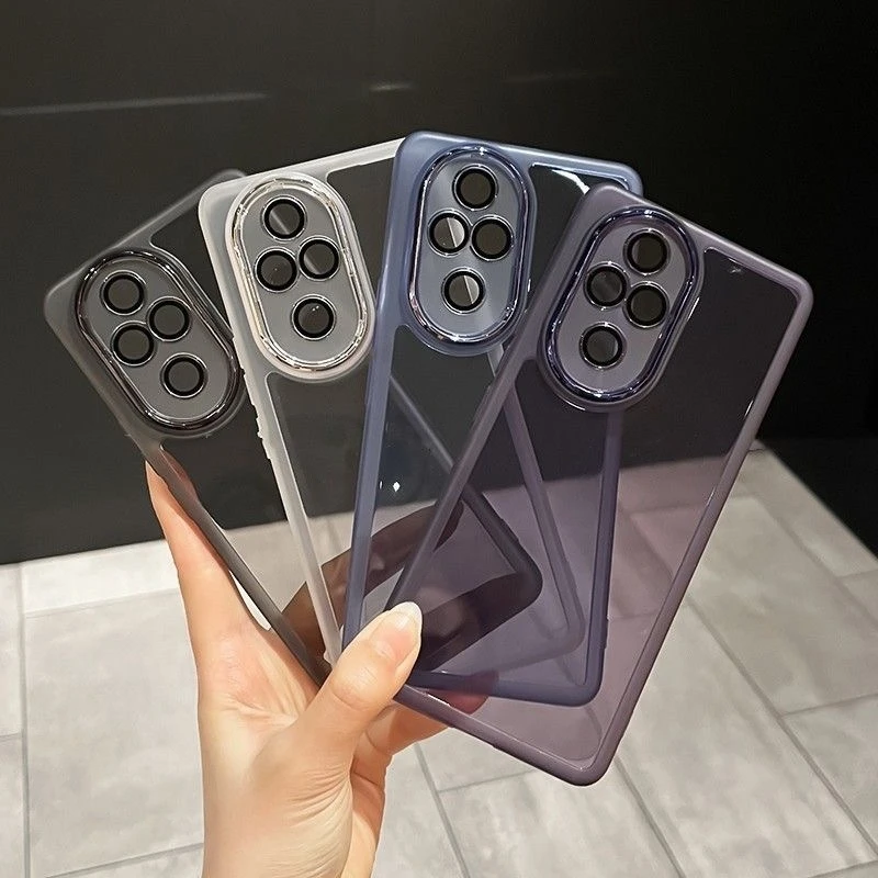Transparent TPU Silicone Protective Case with Camera Bumper