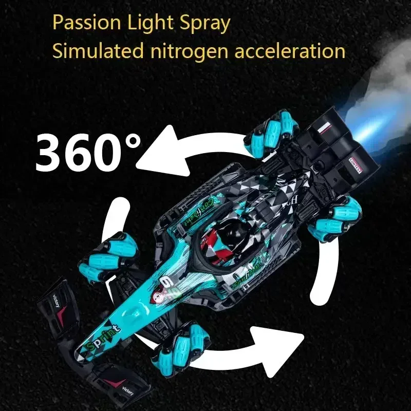 KF25 RC Drift Car Gesture Sensing Spray Stunt 4WD Car Remote Control Racing F1 Equation Four Wheel Drive Off Road Toy 3