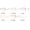 Fashion Cat Eye Anti Blue Light Reading Glasses Women Luxury Designer Metal Eyeglasses Anti Glare Presbyopic Computer Eyewear +2 5