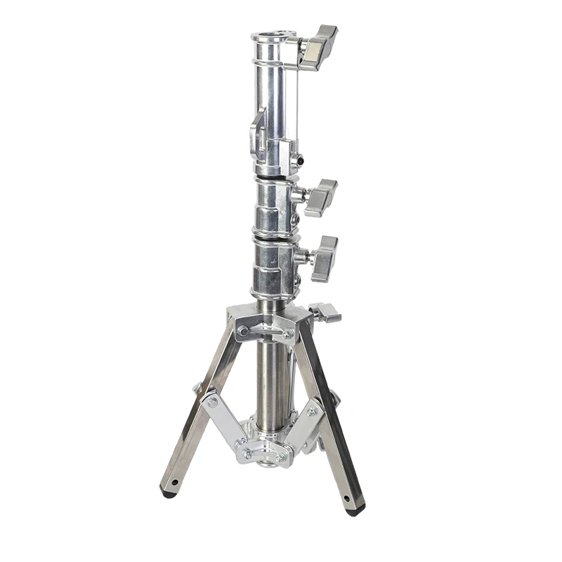 Low-type film lamp holder, stainless steel flat shooting light stand spotlight, space lamp tripod, small tripod equipment