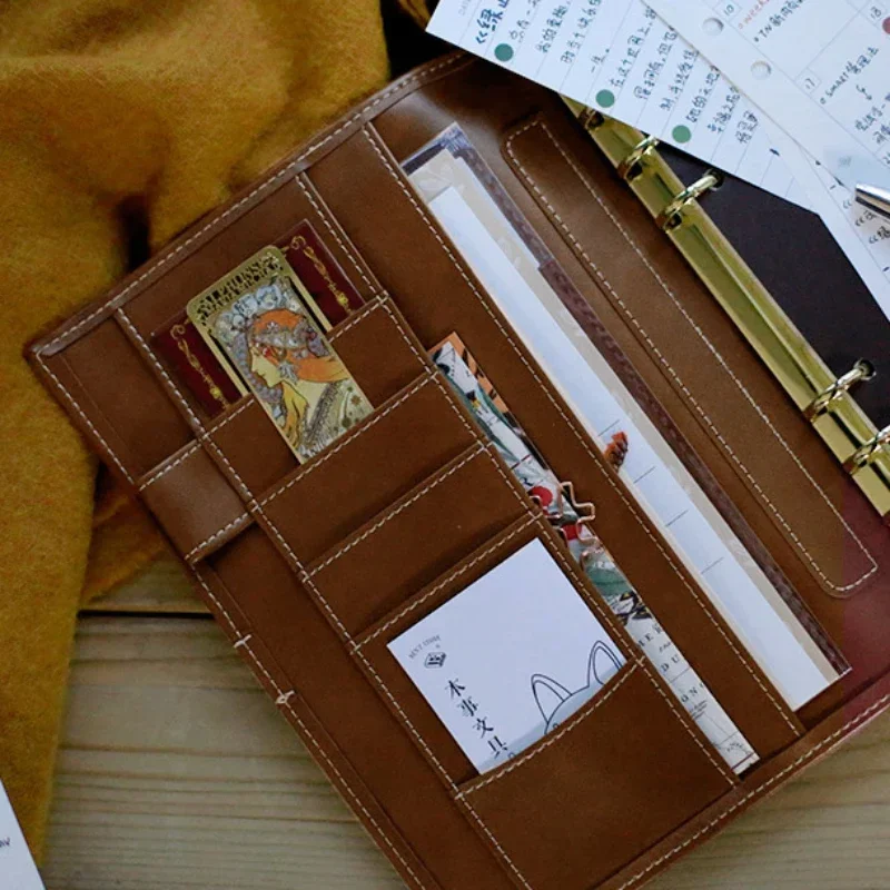 Formthenon-caderno Espiral de Couro Macio Vintage a5 a6 Planejador Diário Retrô Fichário de Jornal Diário Agenda Organizador Escritório 2024 - Imagem 5