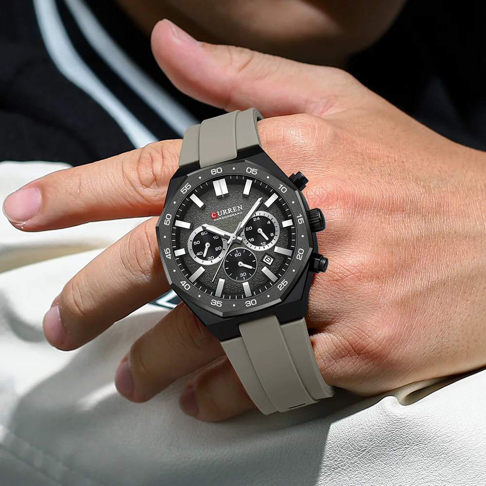 Classic Men's Quartz Watch Multifunction Luminous Chronograph Calendar Waterproof Sports Fashion Watches For Man_voghion.com