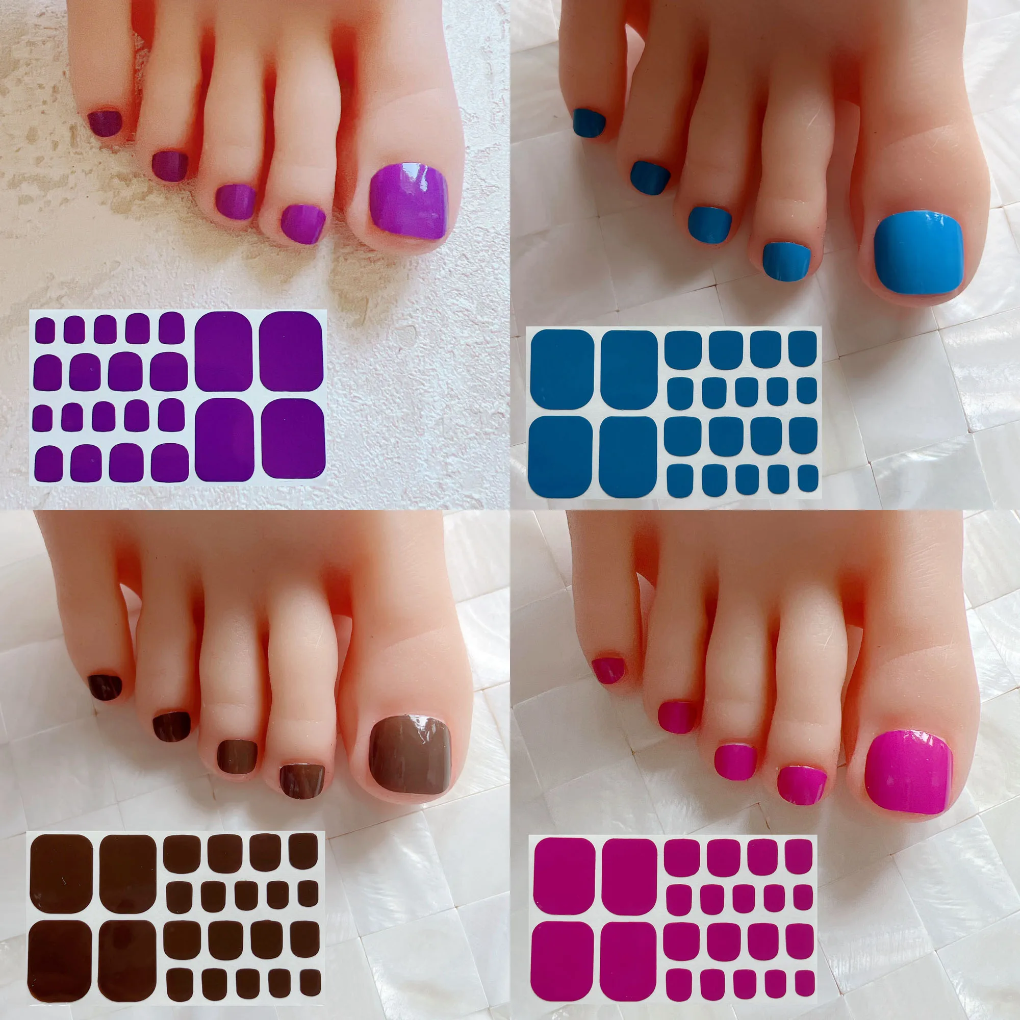 1PC Toenail Art Full-Cover Sticker Sheet for Toe Nail Strips Wrap Polish Sticker Pedicure YMZ277-286 Holiday Summer nail stickers,nail art decoration,nail decals