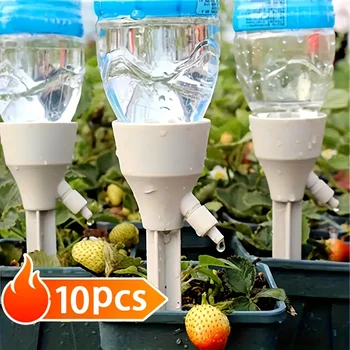 10PCS Automatic Drip Irrigation System Self Watering Adjustable for Flower Plants Greenhouse Garden Auto Water Dripper Device
