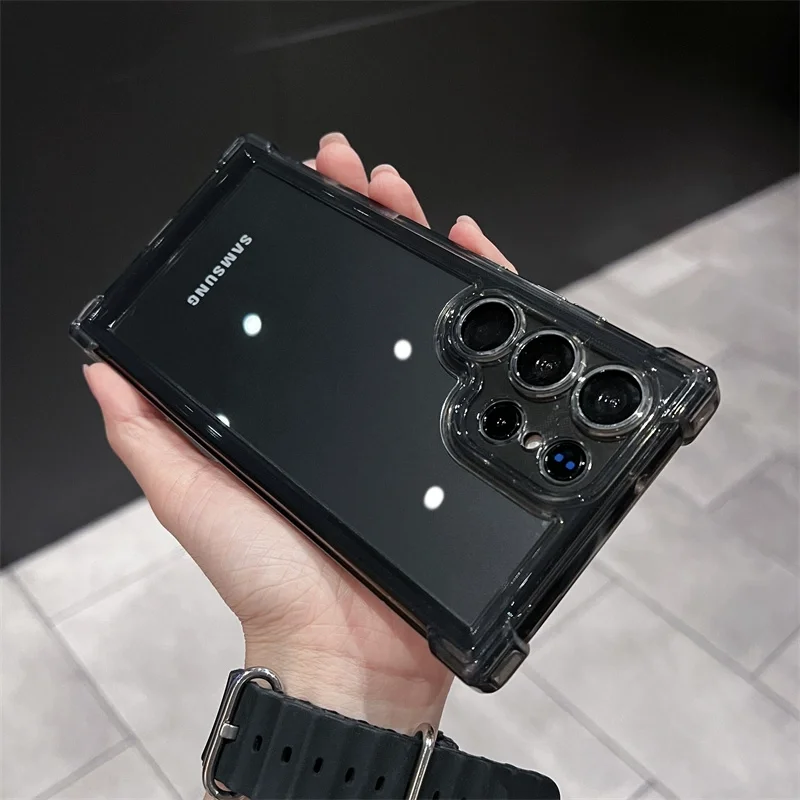 حافظة فاخرة شفافة مضادة للصدمات لهاتف سامسونج جالا...